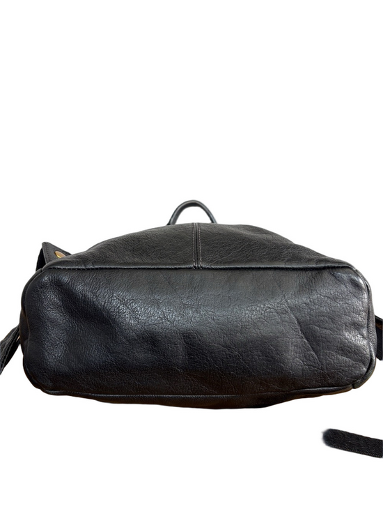 Vintage Frye Black Leather Mini Backpack Minimalist Soft Leather Y2K Classic
